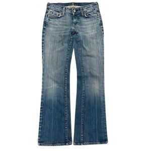 7 For All Mankind Low Rise Bootcut Jeans Stretch Denim 26x29 Y2K Casual Chic